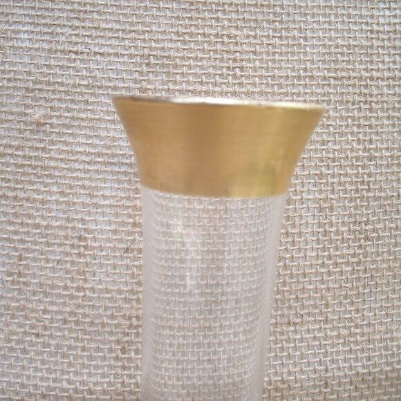 Vintage WV Glass Gold Top Bud Vase - Picture 8 of 14